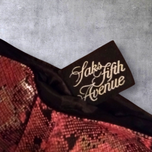 Saks Fifth Avenue Faux Snake Skin Large Tote - Picture 2 of 6